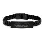 Birthday Gift for Her Landscape Designer Interlaced Leather Bracelet - Image 1