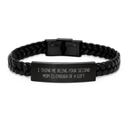 Birthday Gift Interlaced Leather Bracelet for Second Mom Present - Image 1