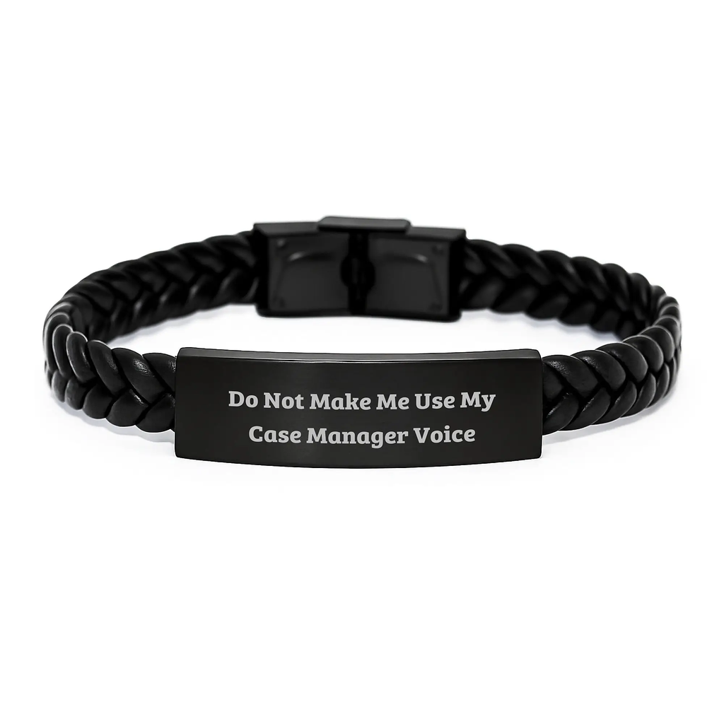Sassy CaseMgr Interlaced LeatherBracelet for Friends Birthday Gift - Image 1