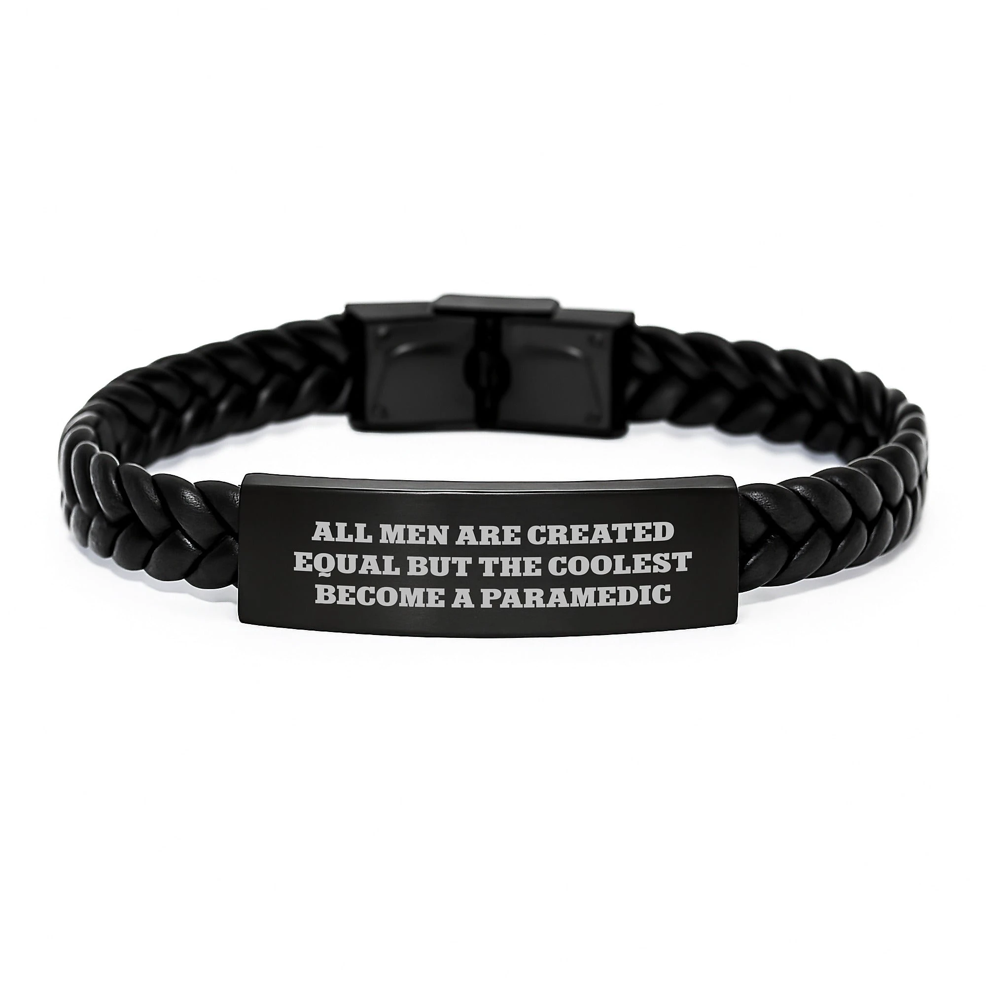 Funny Inspirational Rescue Worker Gifts for Men Mother's Day Unique Interlaced Leather Bracelet from Rescue Worker Lover Friends Family - Image 1