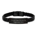 Magistrate Inspired Interlaced Leather Bracelet, Funny Quote Gifts for Magistrate Men Women Friends, Christmas Unique Gifts from Friends and Family