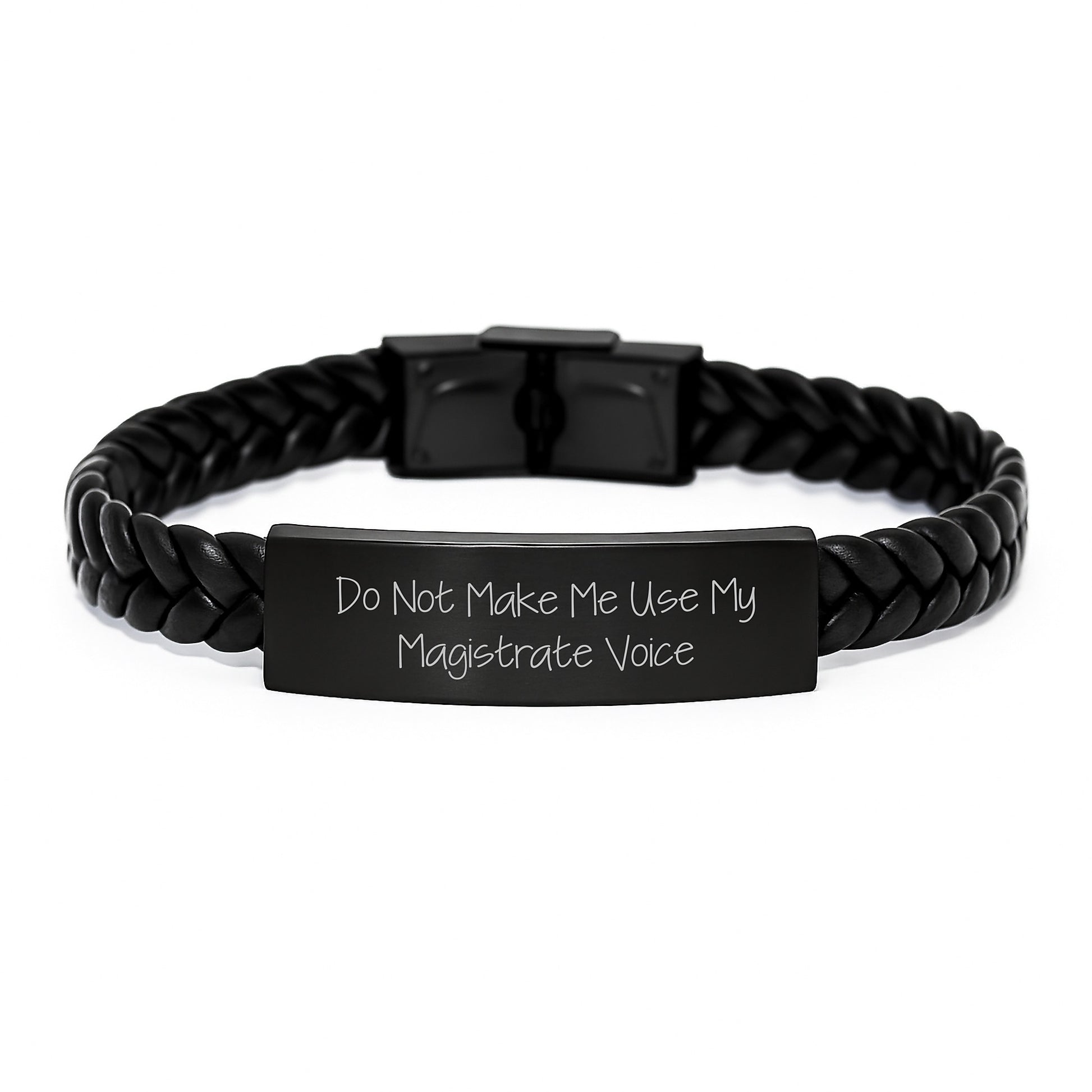 Magistrate Inspired Interlaced Leather Bracelet, Funny Quote Gifts for Magistrate Men Women Friends, Christmas Unique Gifts from Friends and Family - Image 1