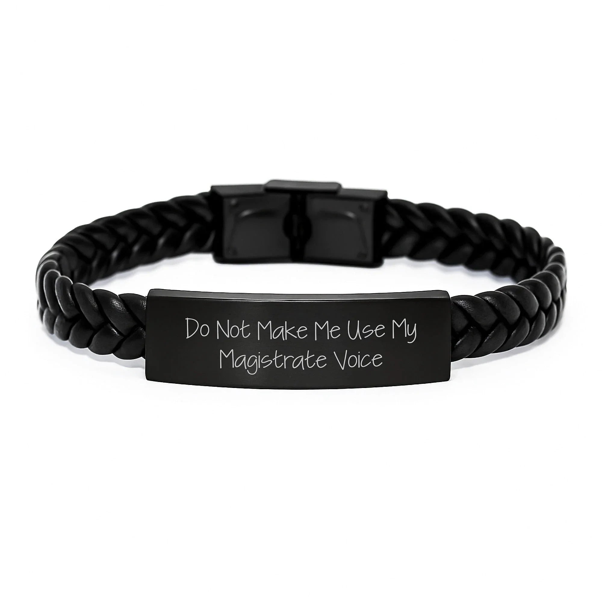 Magistrate Inspired Interlaced Leather Bracelet, Funny Quote Gifts for Magistrate Men Women Friends, Christmas Unique Gifts from Friends and Family