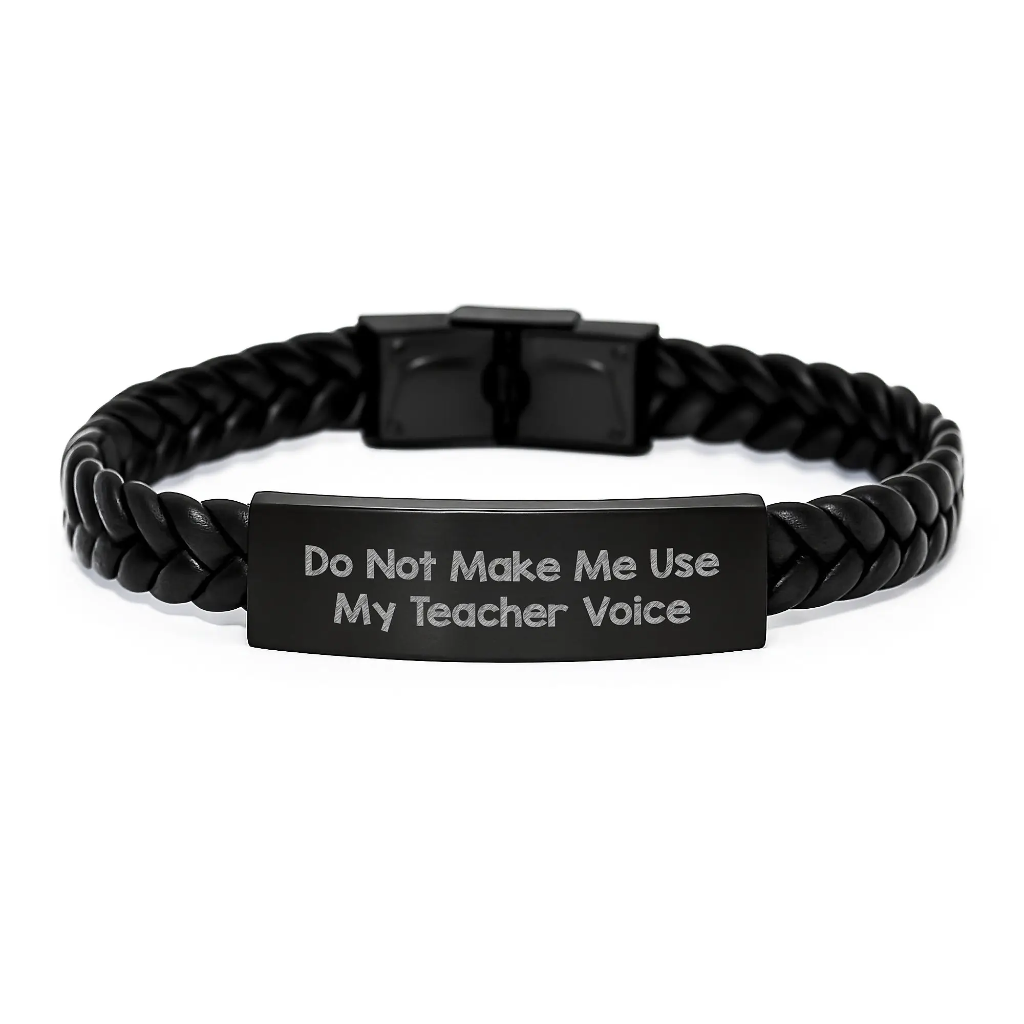 Birthday Gift for Her Teacher Interlaced Leather Bracelet Present - Image 1