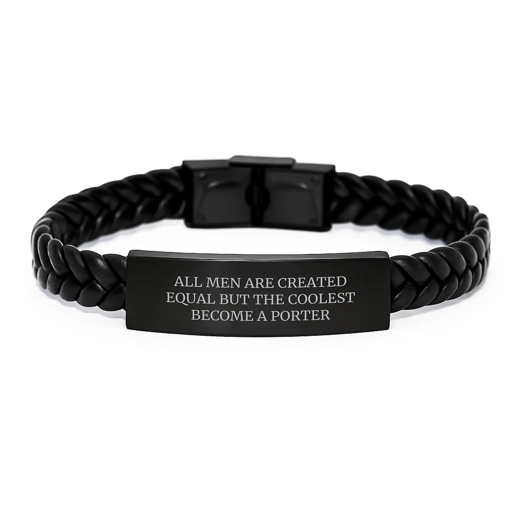 Bold Porter Interlaced Leather Bracelet for Friends Birthday Gift - Image 1