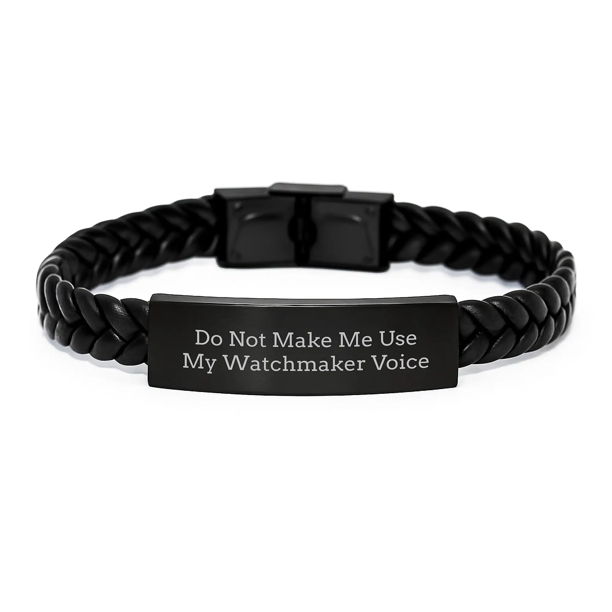 Unique Mother's Day Watchmaker Gifts from Family for Watchmaker Enthusiasts - Funny Interlaced Leather Bracelet, Watchmaker Style - Image 1