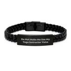 Yoga Instructor Interlaced Leather Bracelet for Him Birthday Gift - Image 1