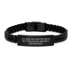 Witty Psychiatrist Interlaced Leather Bracelet for Friends Birthday Gift - Image 1