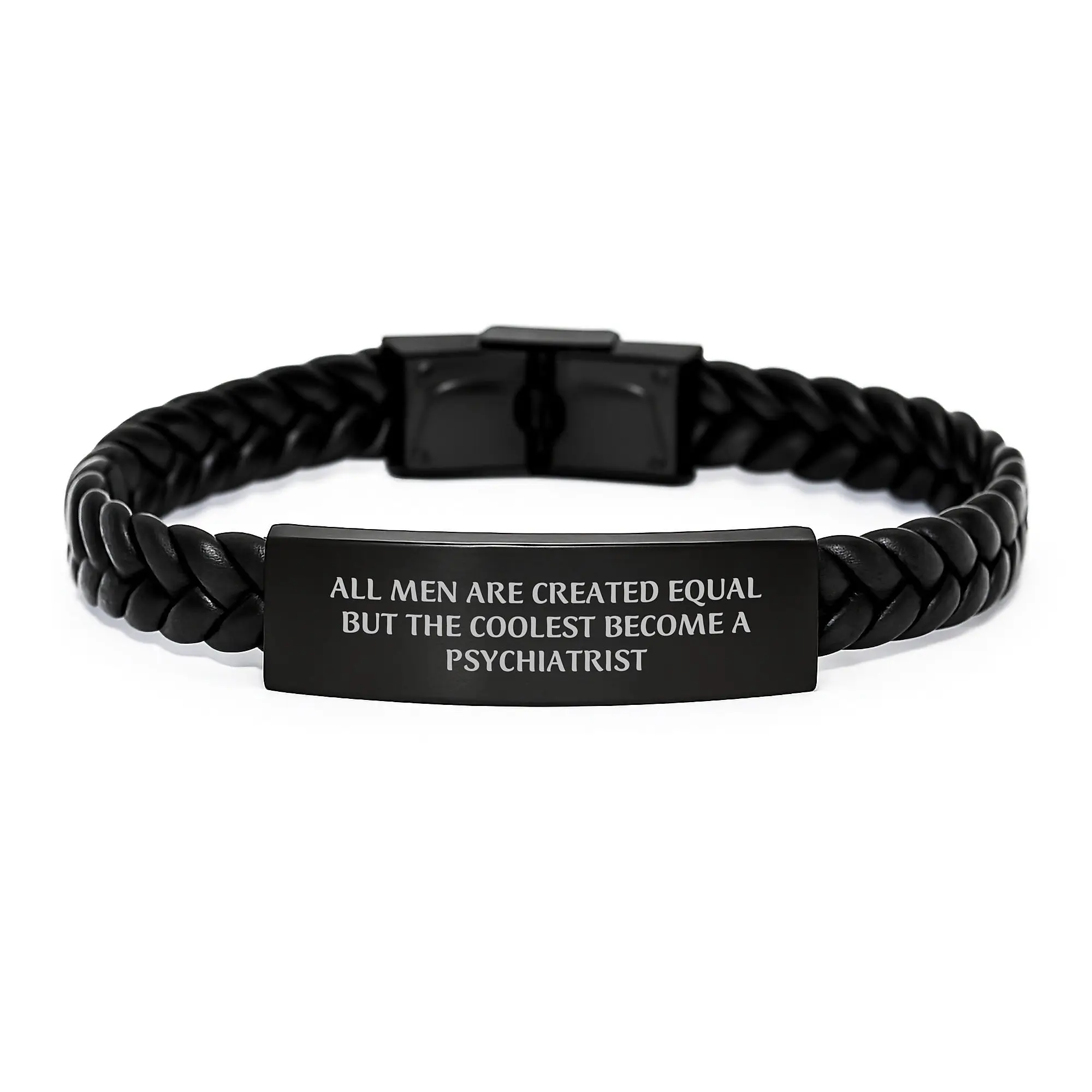 Witty Psychiatrist Interlaced Leather Bracelet for Friends Birthday Gift - Image 1