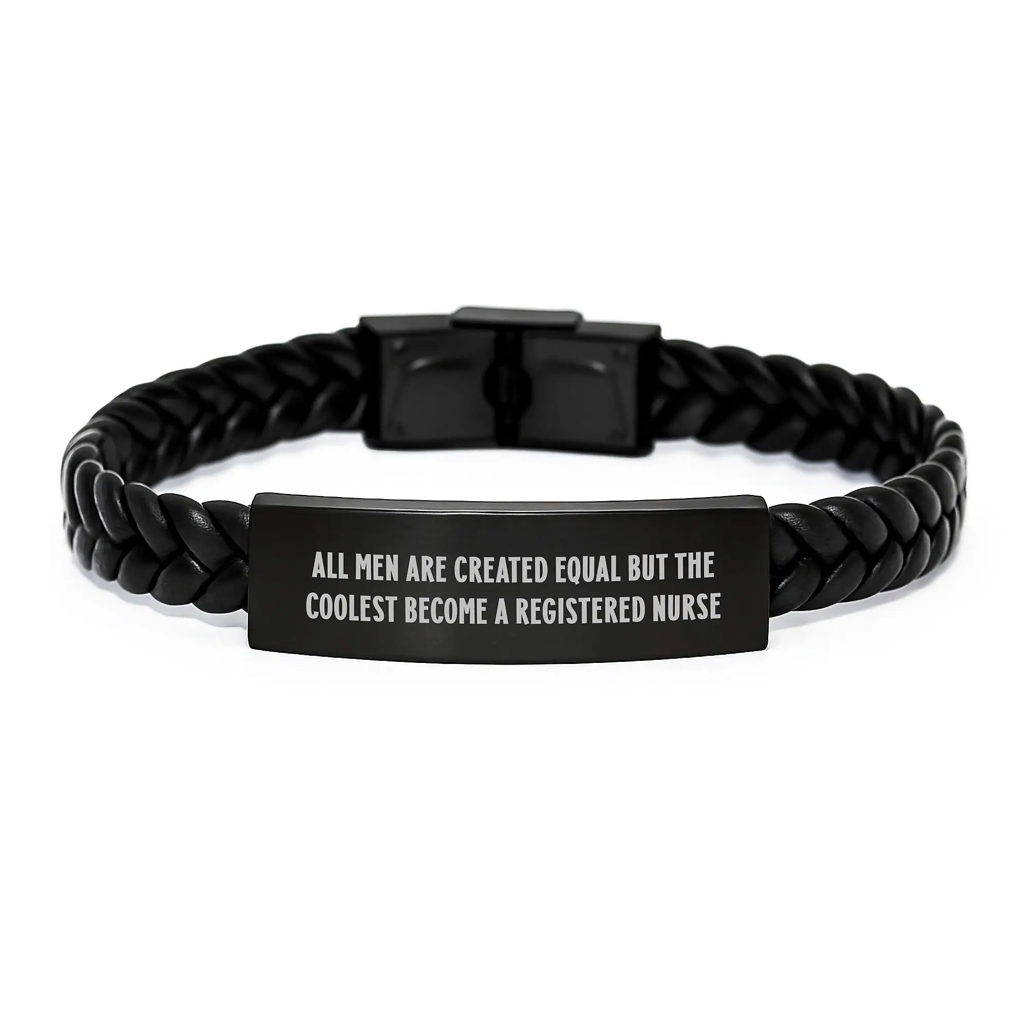 Witty Registered Nurse Leather Bracelet for Friends Birthday Gift - Image 1