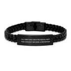 Bold Reporter Interlaced Leather Bracelet for Friends Birthday Gift - Image 1