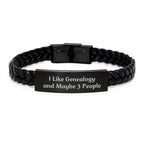 Funny Genealogy Gifts from Family for Christmas Unique Interlaced Leather Bracelet