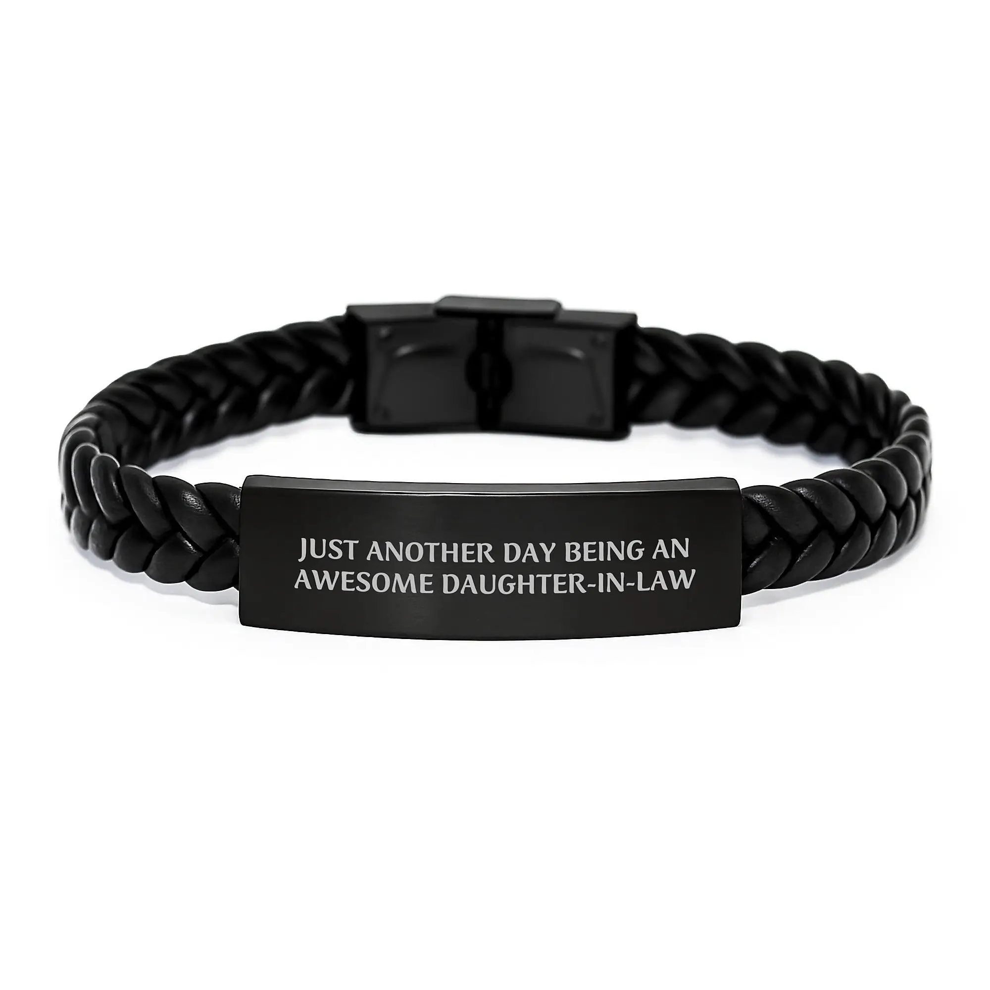 Birthday Gift for Her Daughter-in-Law Interlaced Leather Bracelet - Image 1