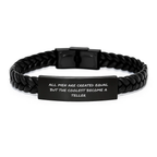 Bold Teller Interlaced Leather Bracelet for Friends Birthday Gift - Image 1