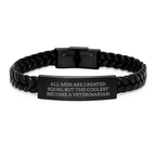 Veterinarian Interlaced Leather Bracelet for a Best Friend Birthday Gift - Image 1