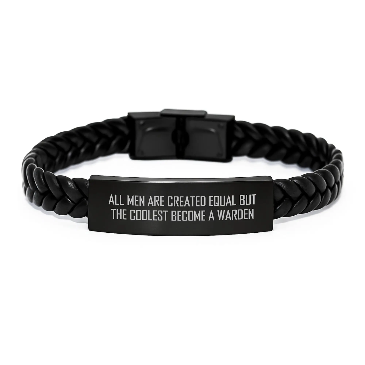 Warden Bracelet Gift for Him - All Men Are Created Equal Keepsake - Image 1
