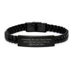 Comedian Funny Quote Interlaced Leather Bracelet, Gifts for Comedian, Gifts from Friends for Christmas Unique Gifts