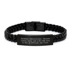 Funny Database Administrator Interlaced Leather Bracelet Gifts from Friends to Graduation Unique Gifts for Database Administrator - Image 1