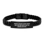Dentist Graduation Gifts from Friends, Funny Dentist Interlaced Leather Bracelet, Unique Graduation Unique Gifts for Dentist Men, Women - Image 1