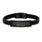 General Manager Interlace Leather Bracelet Novelty Friends Birthday Gift - Image 1