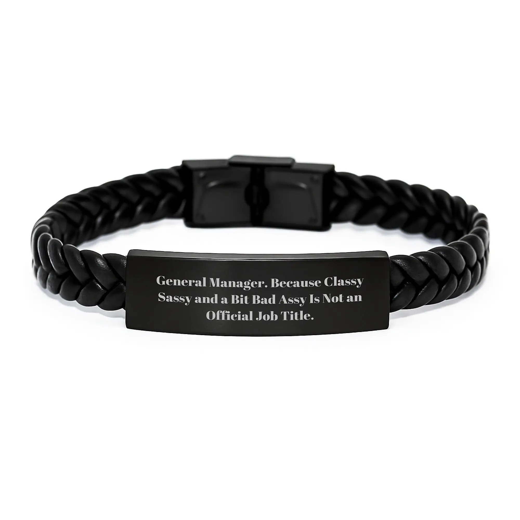 General Manager Interlace Leather Bracelet Novelty Friends Birthday Gift - Image 1