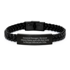 Birthday Gift General Manager Interlaced Leather Bracelet for Her - Image 1