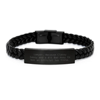 Lawyer Keepsake Interlaced Leather Bracelet for Him Birthday Gift - Image 1