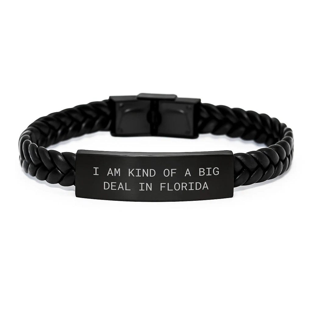 Florida Interlaced Leather Bracelet Novelty Birthday Gift for Friends - Image 1