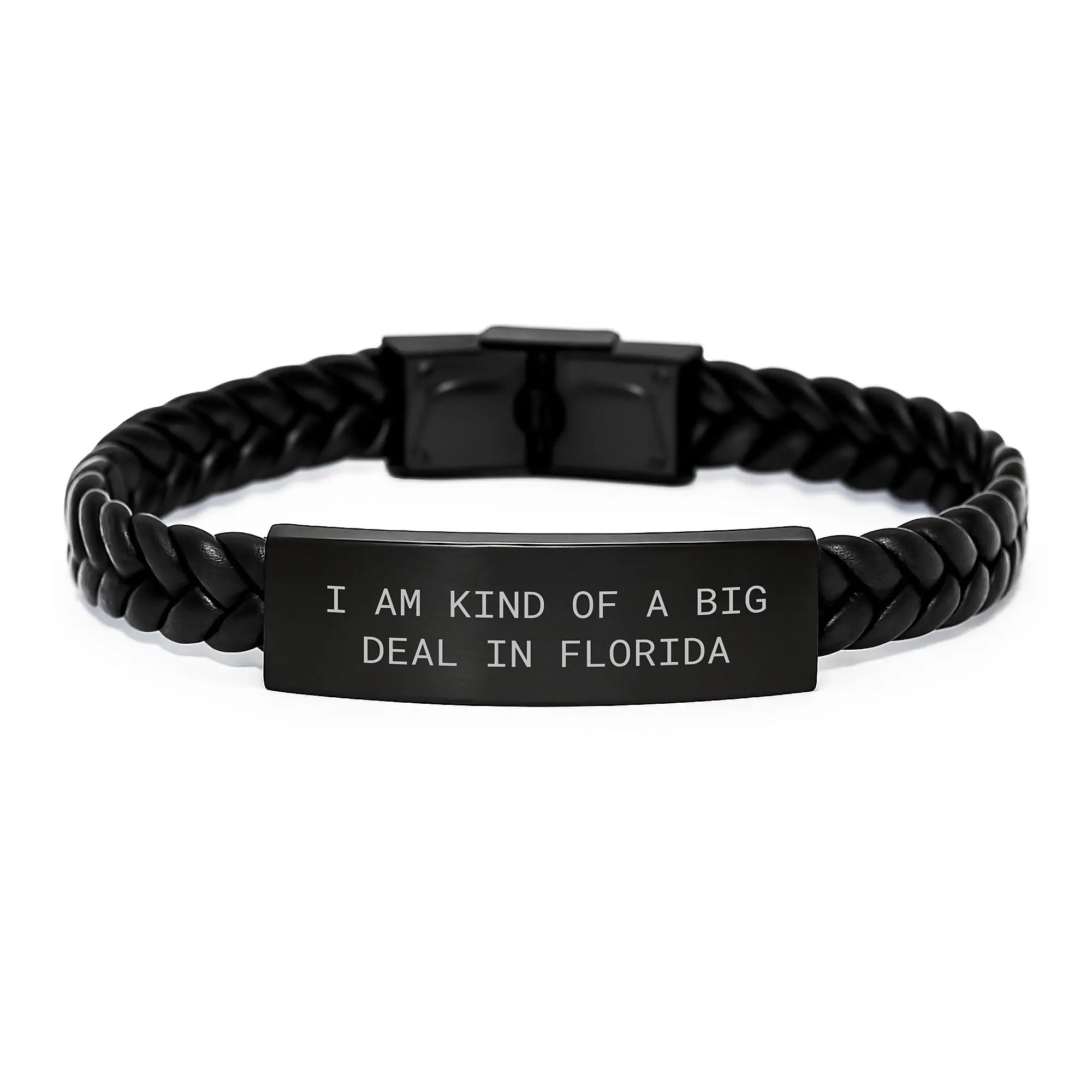 Florida Interlaced Leather Bracelet Novelty Birthday Gift for Friends - Image 1