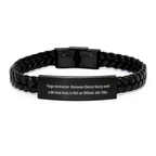 Birthday Gift Interlaced Leather Bracelet for Her – Yoga Instructor - Image 1