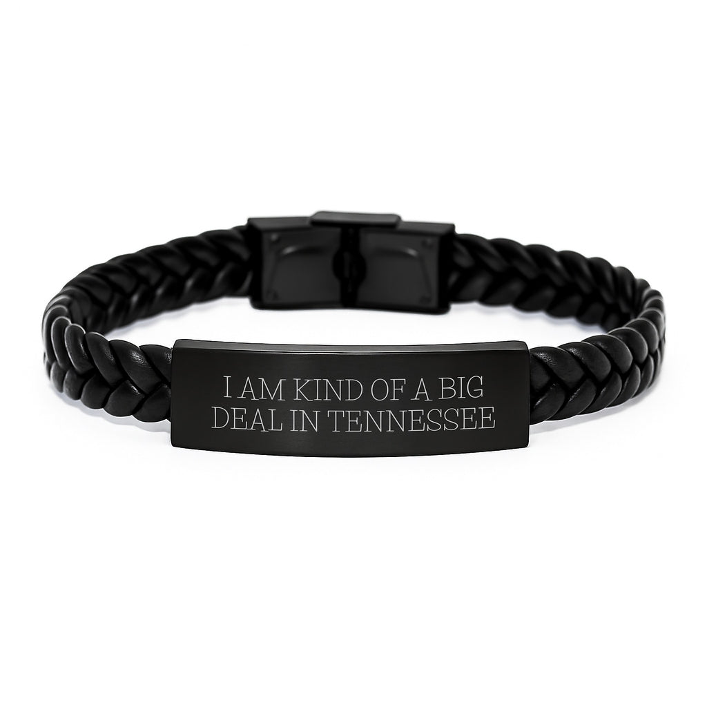 Tennessee Gift for Him A Kind Of A Big Deal Interlaced Leather Keepsake - Image 1