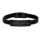 Funny Auditor Gifts, Christmas Unique Gifts from Friends, Interlaced Leather Bracelet for Auditor, 'Don't Trust An Auditor That Doesn't Drink Coffee And Say F--k A Lot'