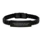 Funny Aircraft Mechanic Gifts for Men, Interlaced Leather Bracelet with Engraved Stainless Steel, Perfect Unique Graduation Gifts from Friends or Family - Image 1