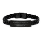 Funny School Psychologist Interlaced Leather Bracelet Gifts for Men - Christmas Unique Presents from Friends