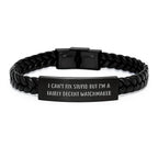 Funny Watchmaker Gifts for Men - Interlaced Leather Bracelet Christmas Unique Presents from Sweetheart Husband