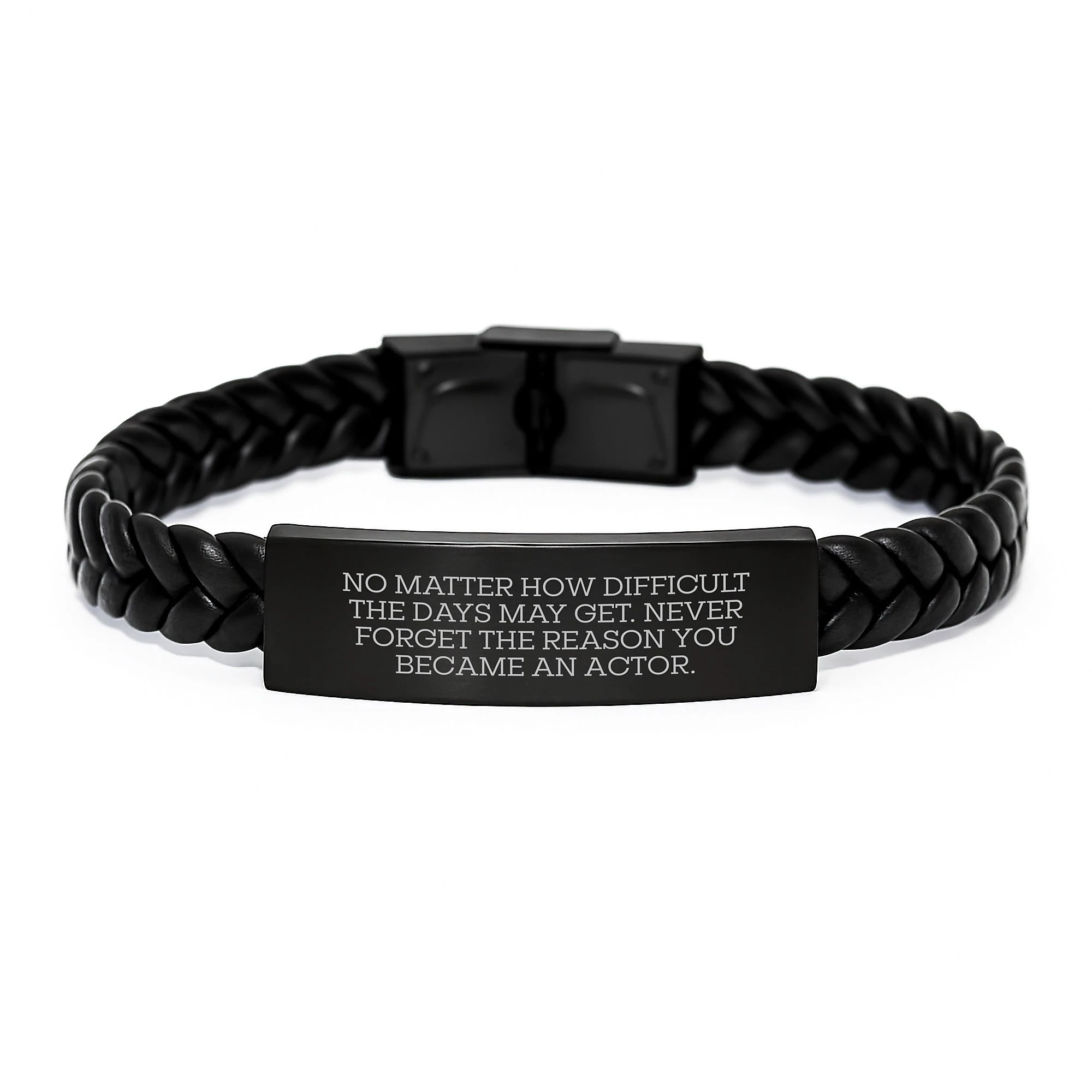 Actor Inspirational Interlaced Leather Bracelet Christmas Unique Gift from Friends for Actor
