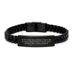 Civil Engineer Inspiration Interlaced Leather Bracelet, Gifts from Friends for Birthday, No Matter How Difficult The Days May Get. Never Forget The Reason You Became A Civil Engineer. - Image 1