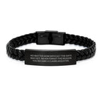 Funny Claims Adjuster Gifts for Men - Inspired by No Matter How Difficult The Days May Get - Christmas Unique Interlaced Leather Bracelet for Claims Adjuster Friends