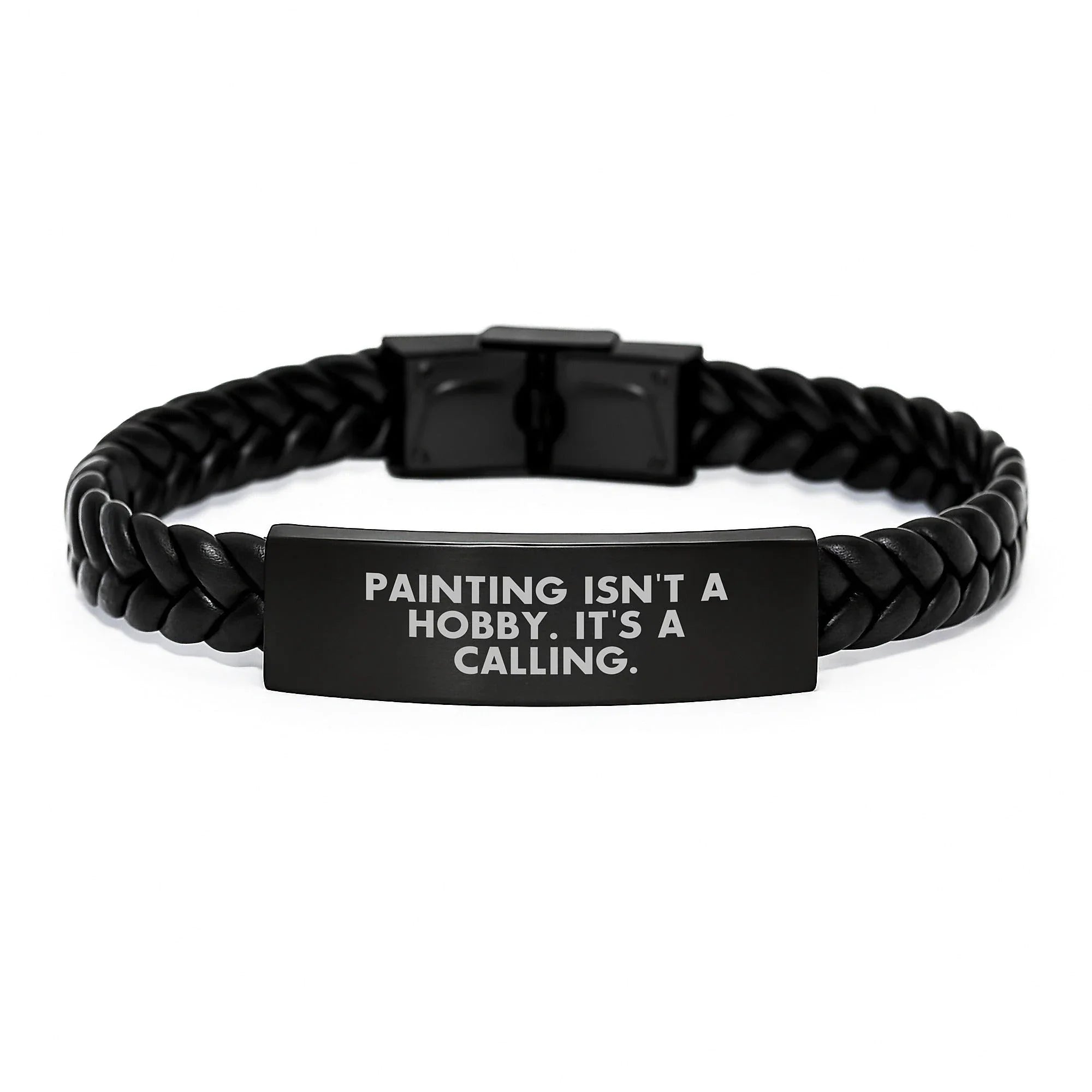 Funny Painting Quotes Inspired Interlaced Leather Bracelet Gifts for Painting Lovers, Valentine's Unique Gifts from Men to Women