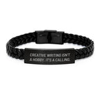 Creative Writing Lover's Interlaced Leather Bracelet Gifts from Friends for Men, Women, and Family on Christmas
