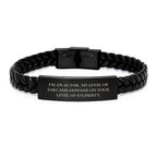 Actor Sarcasm Christmas Unique Gifts from Friends to Men Actor Interlaced Leather Bracelet