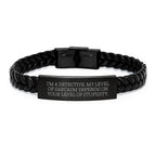 Funny Detective Interlaced Leather Bracelet Gifts for Men Christmas Unique Accessories from Friends