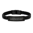 Sarcasm Dispatcher Gifts from Friends Valentine's Unique Interlaced Leather Bracelet for Dispatcher