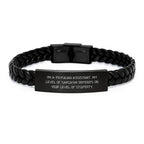 Funny Physician Assistant Gifts from Friends for Men - Interlaced Leather Bracelet Christmas Unique Presents