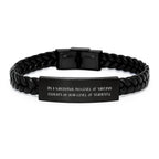 Funny Supervisor Gifts, Interlaced Leather Bracelet for Men, Women - Gifts from Friends, Coworkers, Family to Supervisor, Christmas Unique