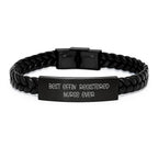 Funny Registered Nurse Gifts, Best Effin' Nurse Ever Interlaced Leather Bracelet, Christmas Unique Presents for Men, Women, Family, Coworkers, Friends