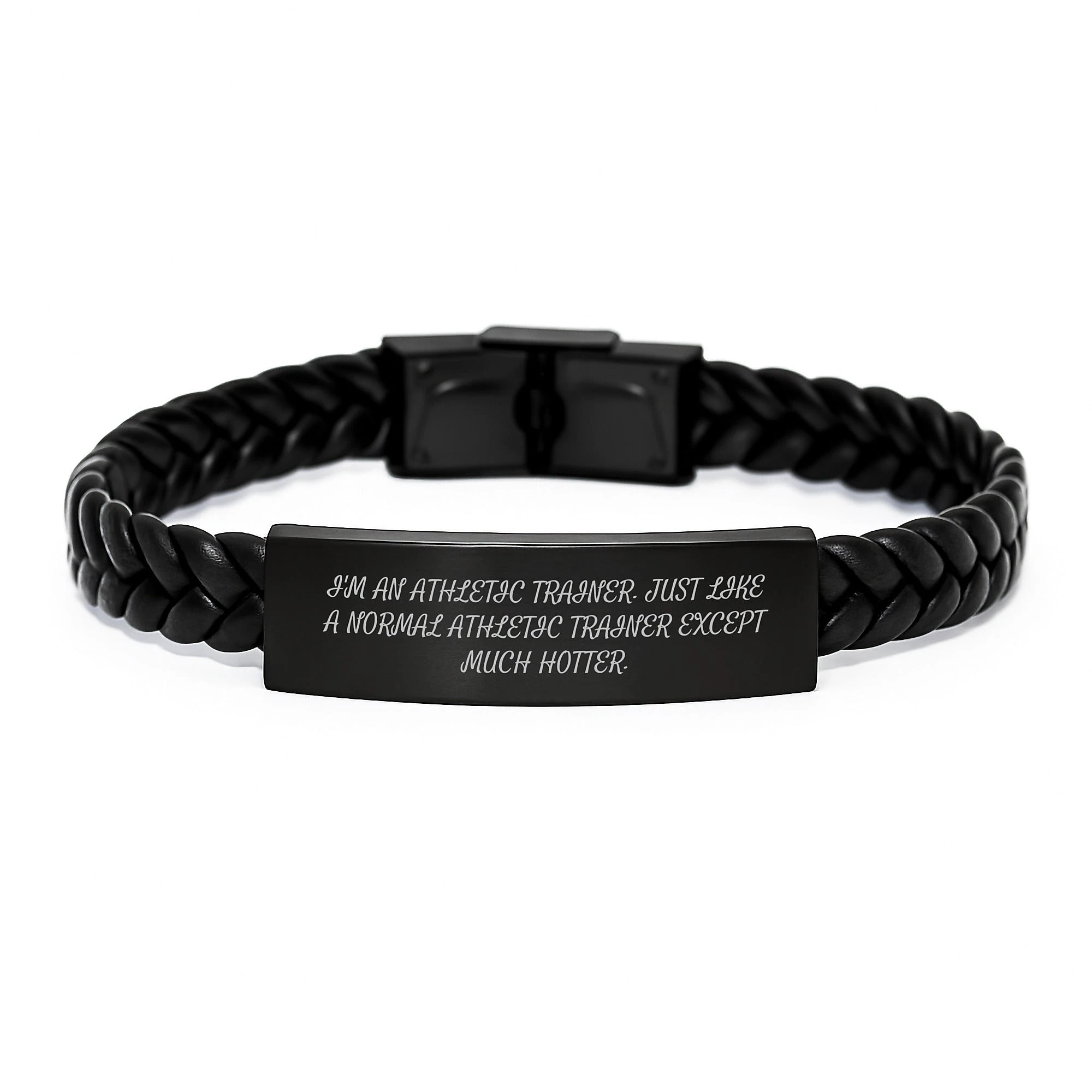 Funny Interlaced Leather Bracelet Gifts from Family to Athletic Trainer Mother's Day Unique - Image 1