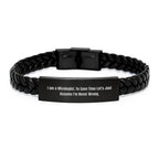 Mixologist Gifts from Friends for Graduation Unique Interlaced Leather Bracelets - 'I Am A Mixologist. To Save Time Let's Just Assume I'm Never Wrong.'