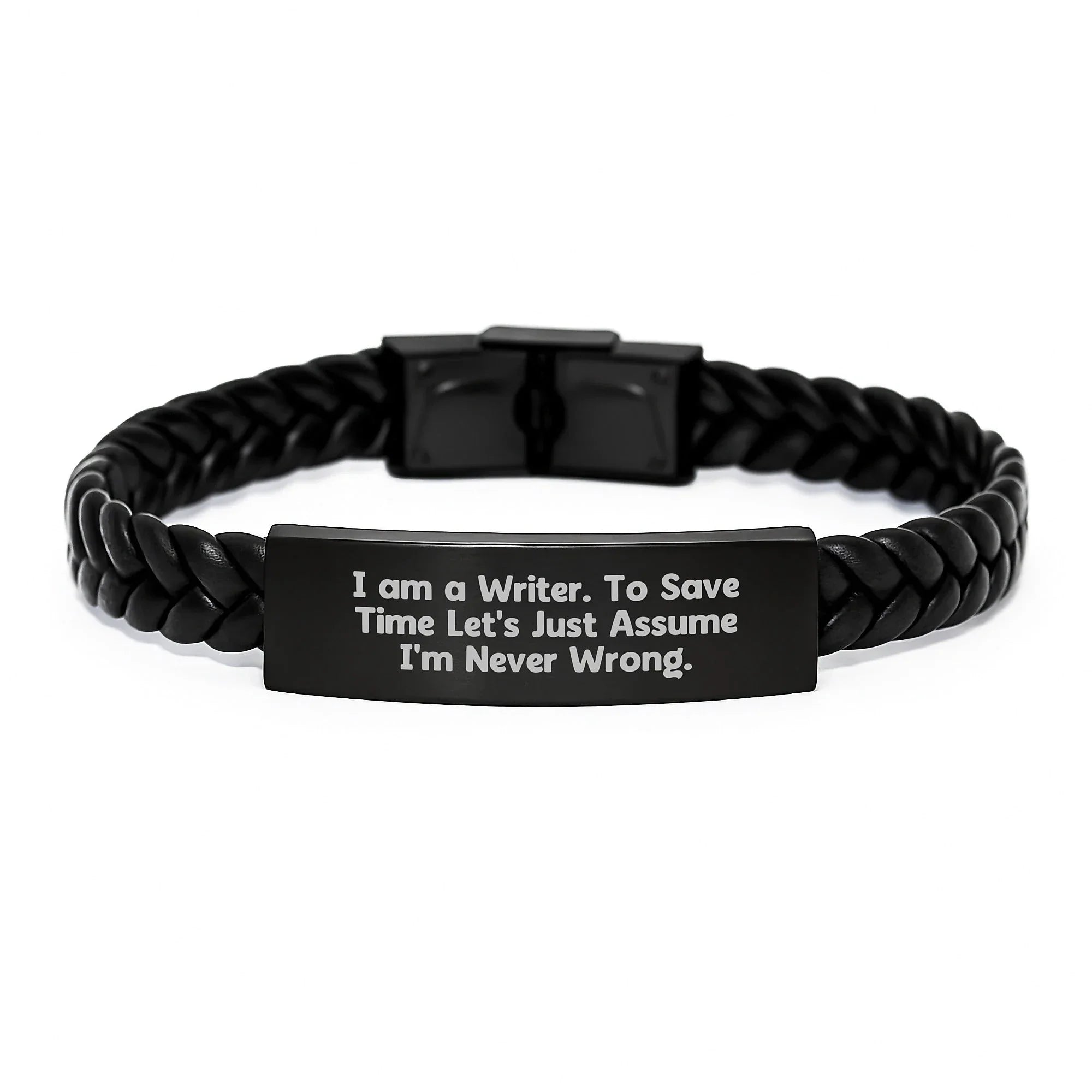 Funny Gift for Writers - Interlaced Leather Bracelet Gifts from Friends for Him