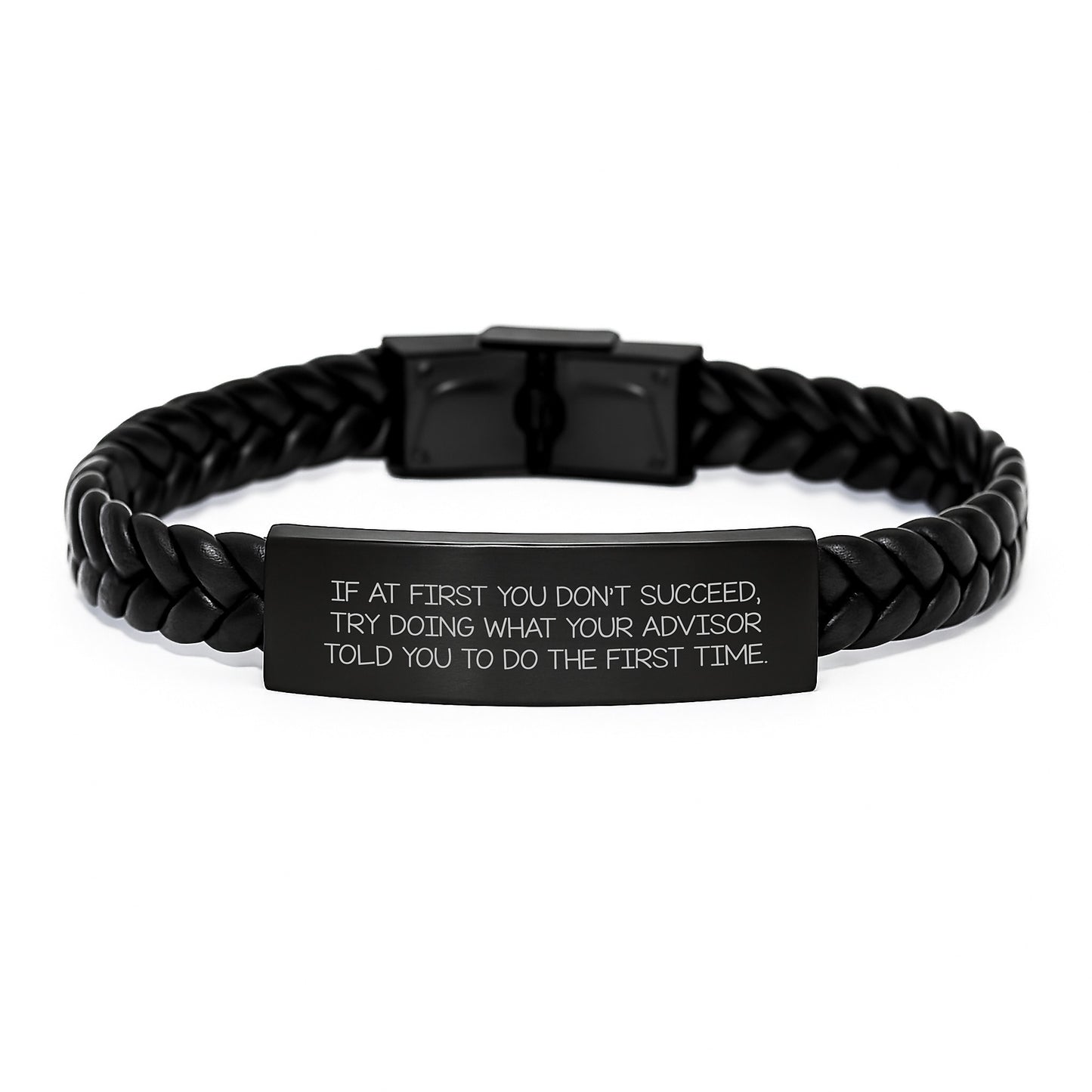 Funny Advisor Gifts - Interlaced Leather Bracelet for Men - Christmas Unique Gifts from Friends - Image 1